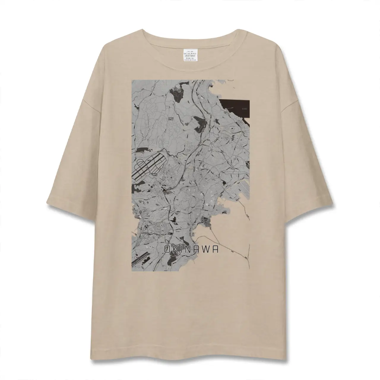 【沖縄（沖縄県）】地図柄ビッグシルエットTシャツ