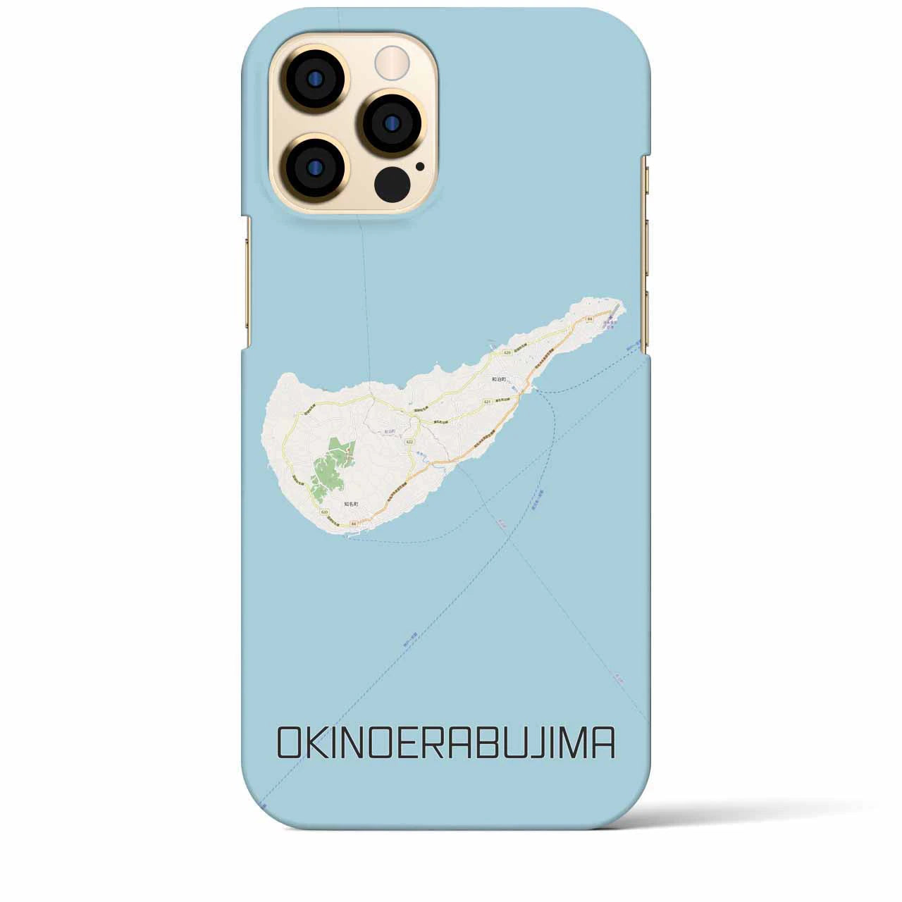 【沖永良部島（鹿児島県）】地図柄iPhoneケース（バックカバータイプ）