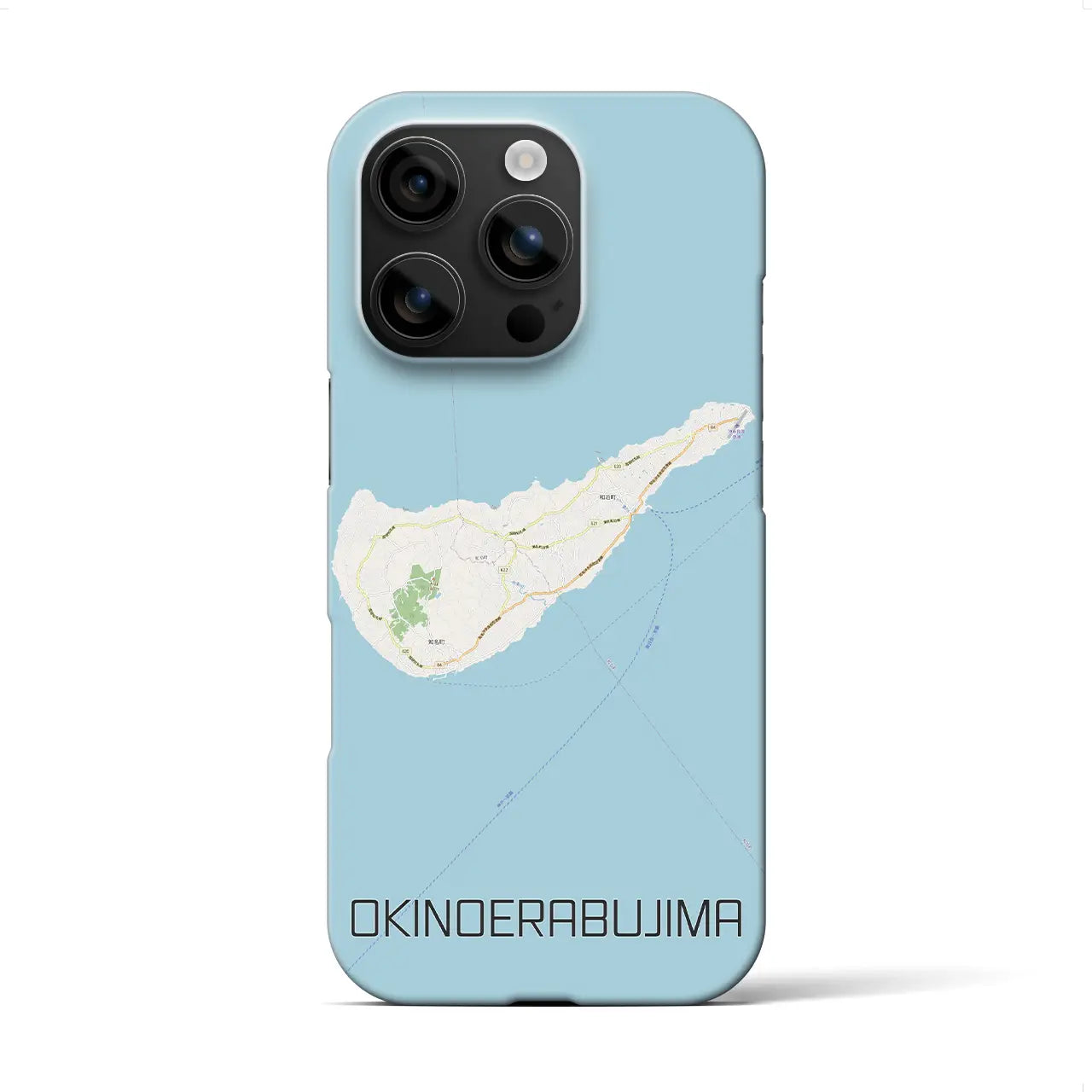 【沖永良部島（鹿児島県）】地図柄iPhoneケース（バックカバータイプ）