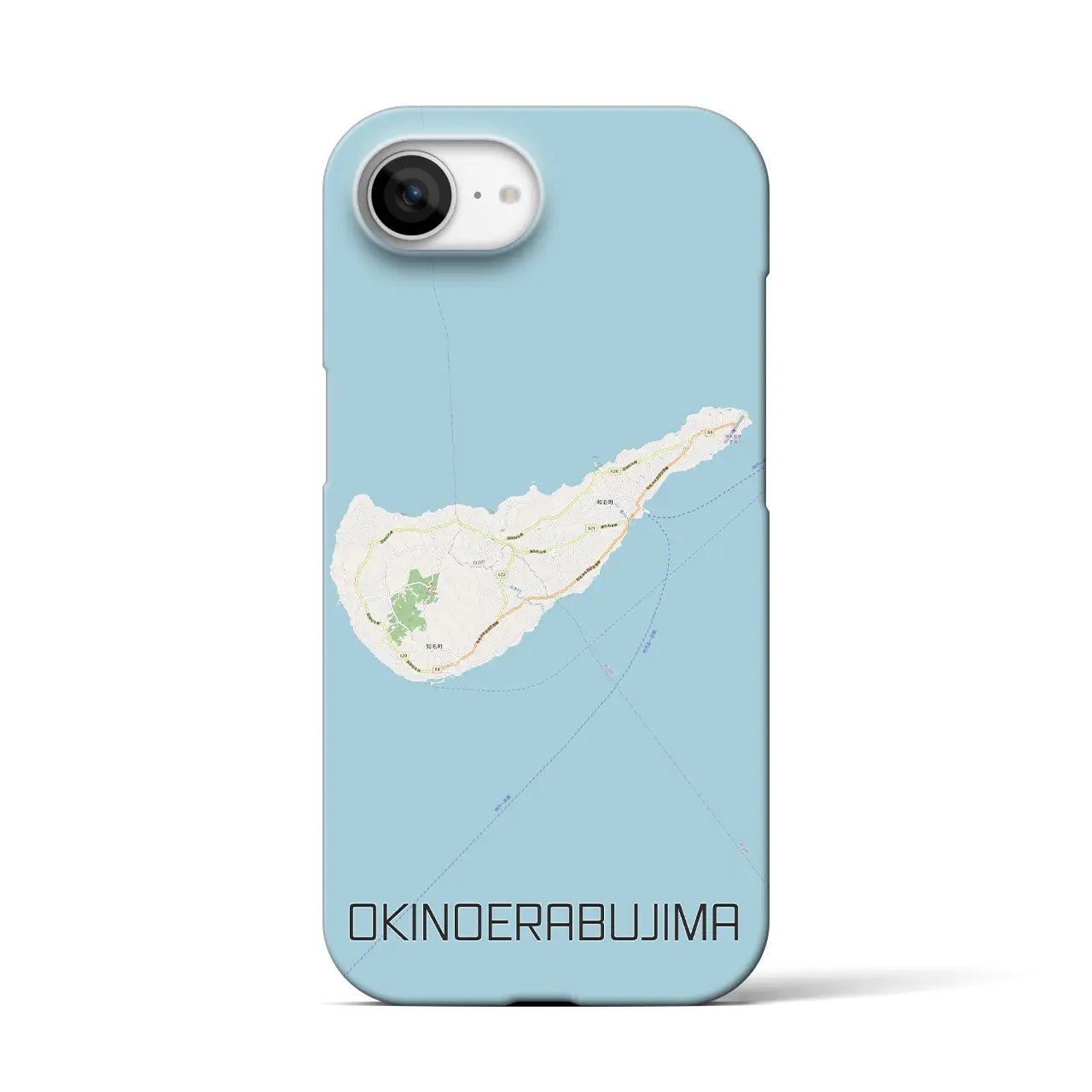 【沖永良部島（鹿児島県）】地図柄iPhoneケース（バックカバータイプ）