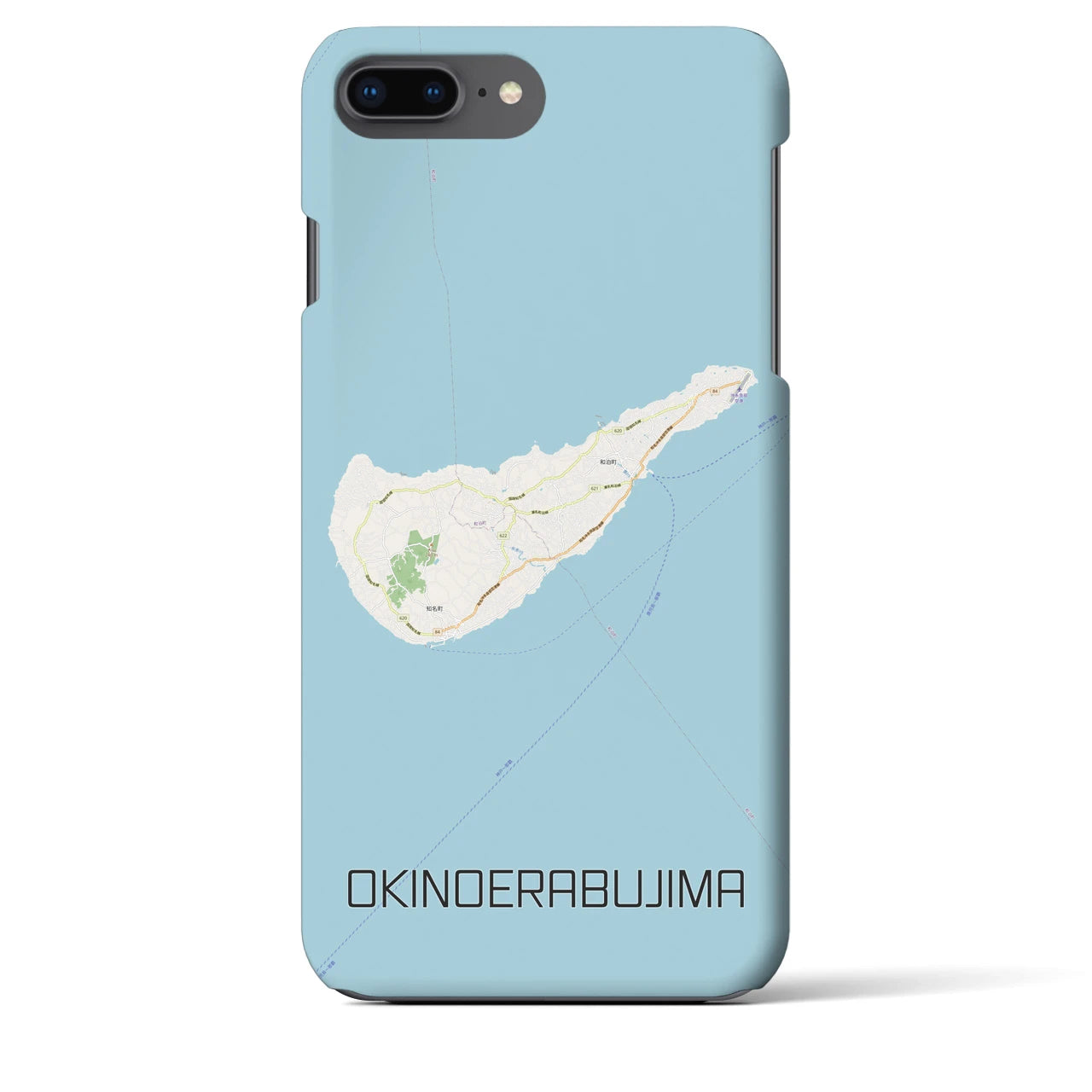 【沖永良部島（鹿児島県）】地図柄iPhoneケース（バックカバータイプ）