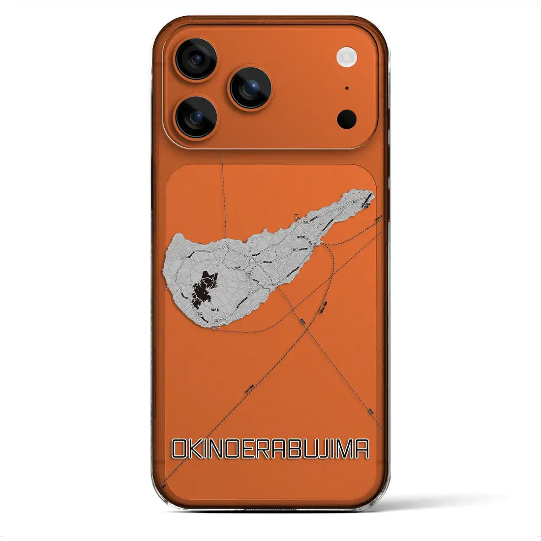 【沖永良部島（鹿児島県）】地図柄iPhoneケース（クリアタイプ）