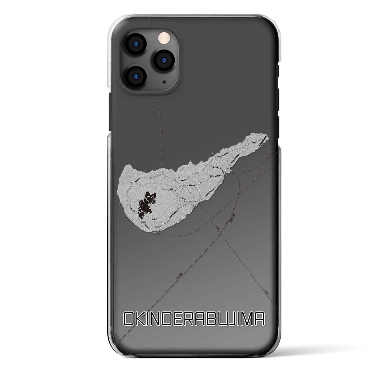 【沖永良部島（鹿児島県）】地図柄iPhoneケース（クリアタイプ）
