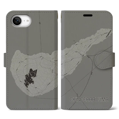 【沖永良部島（鹿児島県）】地図柄iPhoneケース（手帳タイプ）