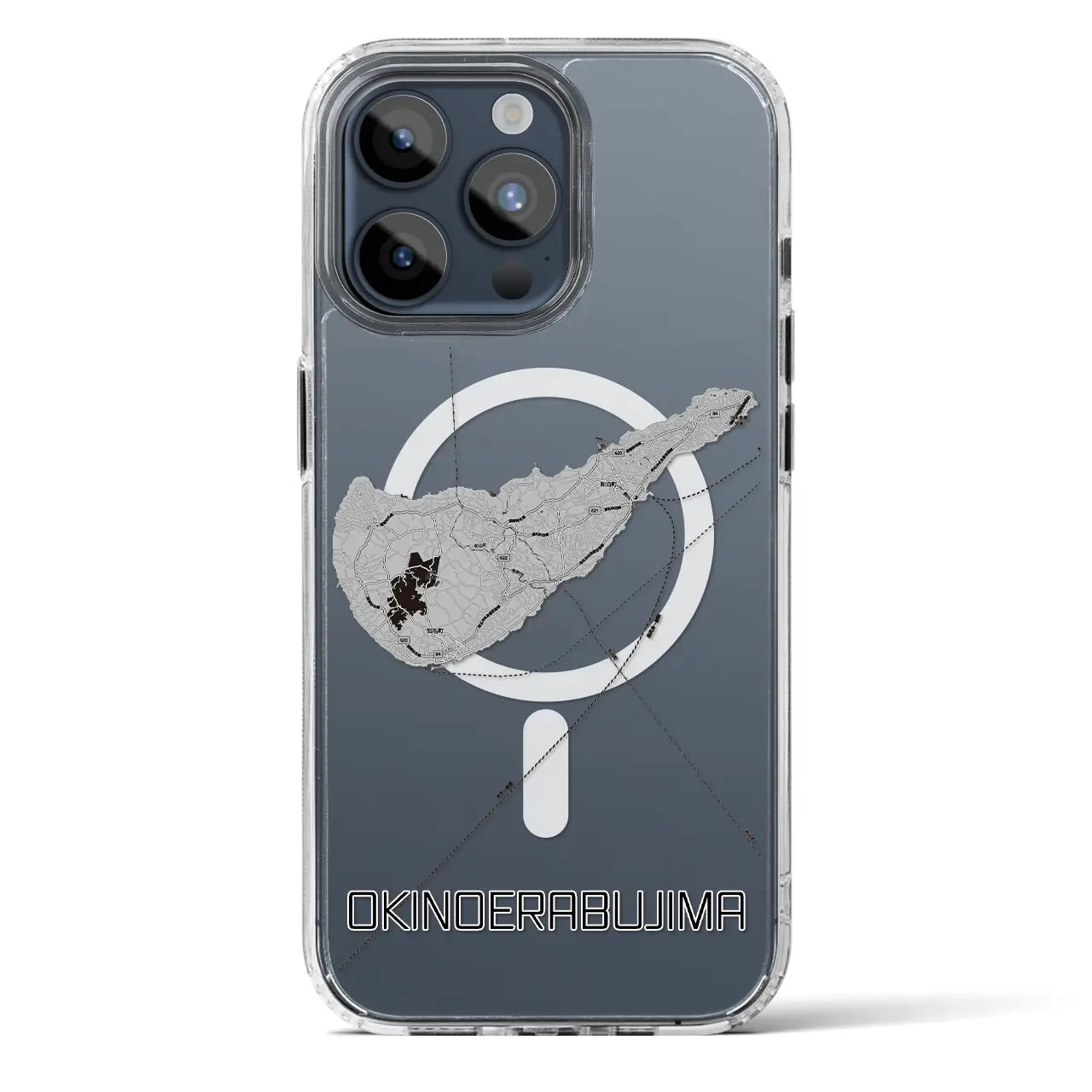 【沖永良部島（鹿児島県）】地図柄iPhoneケース（MagSafeタイプ）