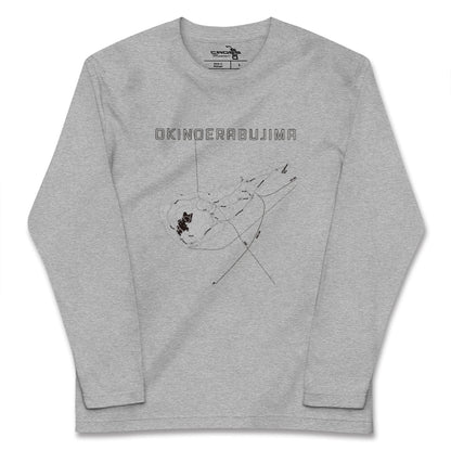【沖永良部島（鹿児島県）】地図柄ロングスリーブTシャツ