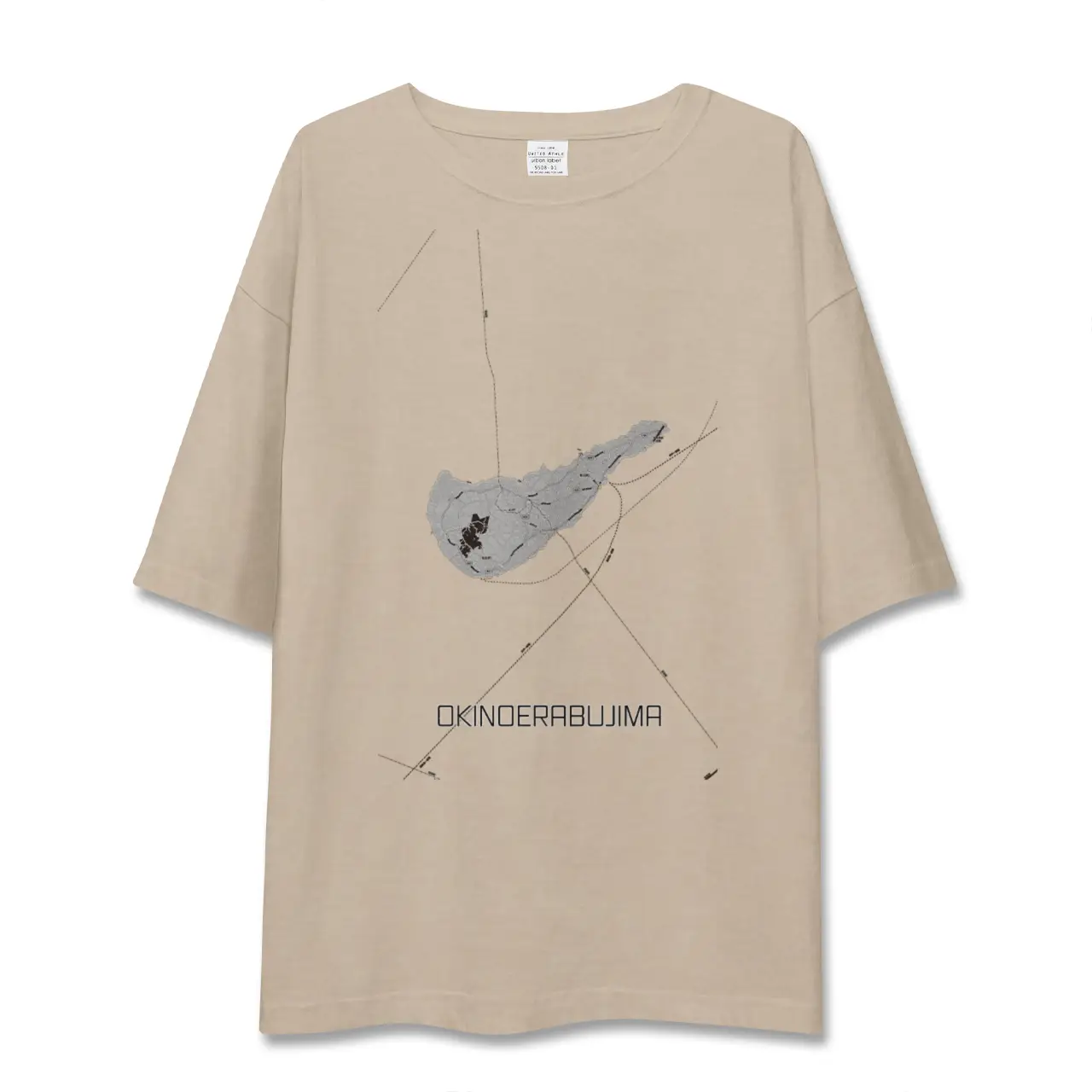 【沖永良部島（鹿児島県）】地図柄ビッグシルエットTシャツ