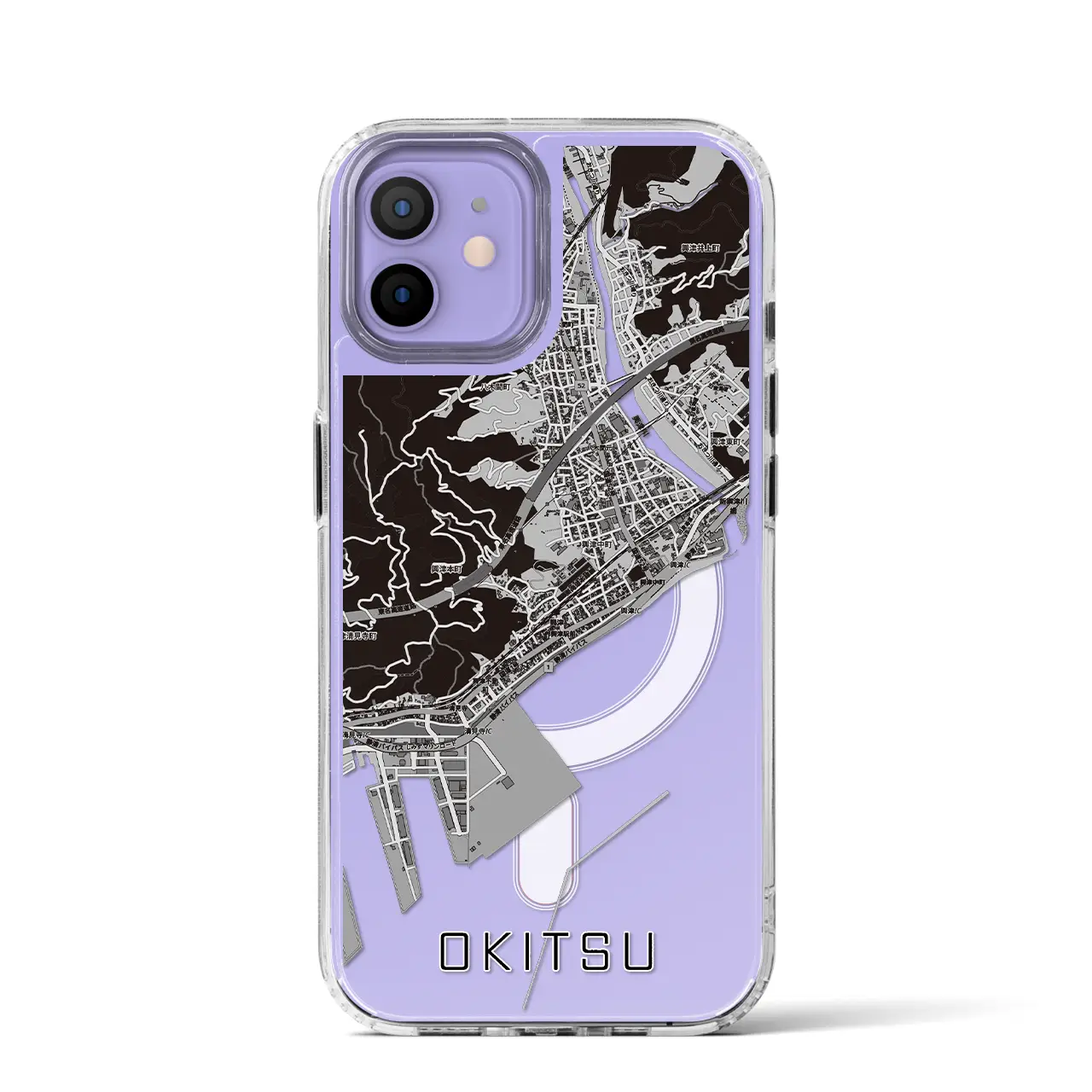 【興津（静岡県）】地図柄iPhoneケース（MagSafeタイプ）