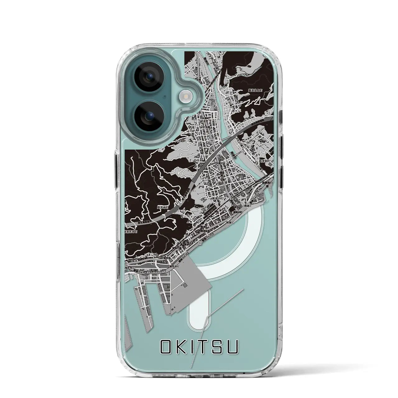 【興津（静岡県）】地図柄iPhoneケース（MagSafeタイプ）