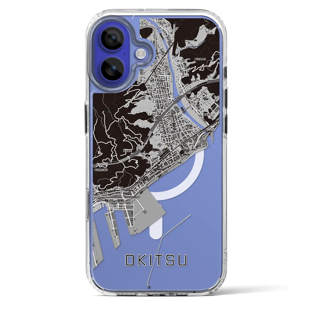 【興津（静岡県）】地図柄iPhoneケース（MagSafeタイプ）