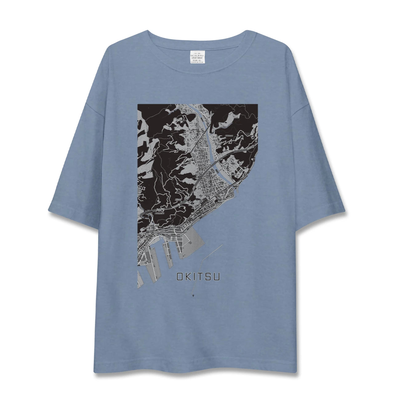 【興津（静岡県）】地図柄ビッグシルエットTシャツ