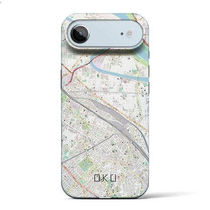 【尾久（東京都）】地図柄iPhoneケース（バックカバータイプ）