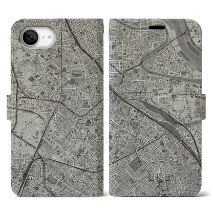 【尾久（東京都）】地図柄iPhoneケース（手帳タイプ）