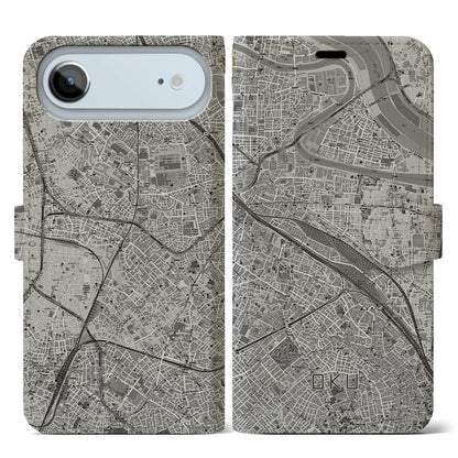 【尾久（東京都）】地図柄iPhoneケース（手帳タイプ）