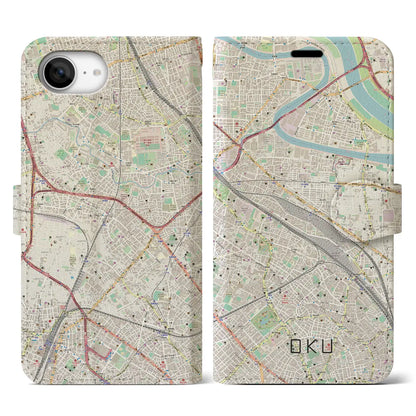 【尾久（東京都）】地図柄iPhoneケース（手帳タイプ）