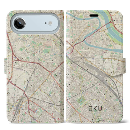 【尾久（東京都）】地図柄iPhoneケース（手帳タイプ）