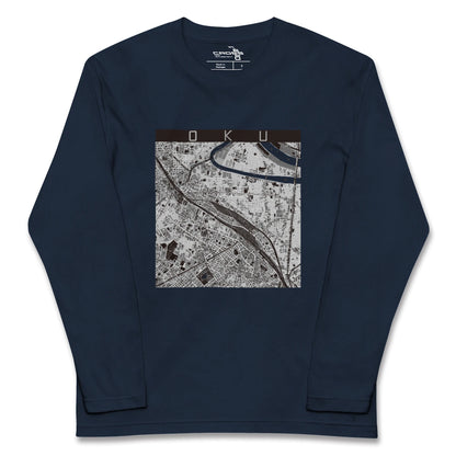 【尾久（東京都）】地図柄ロングスリーブTシャツ