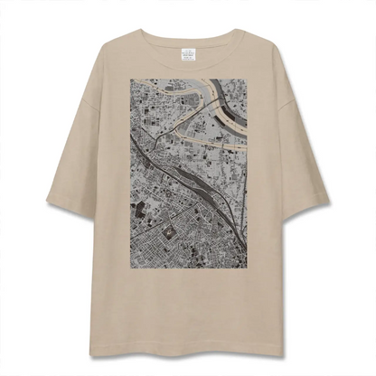 【尾久（東京都）】地図柄ビッグシルエットTシャツ