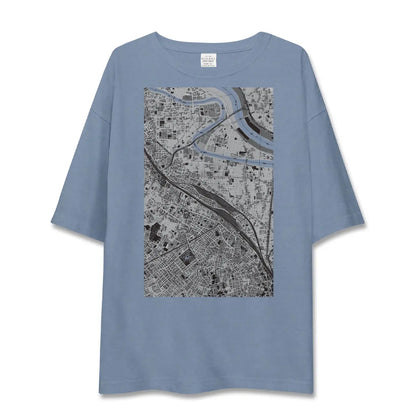 【尾久（東京都）】地図柄ビッグシルエットTシャツ