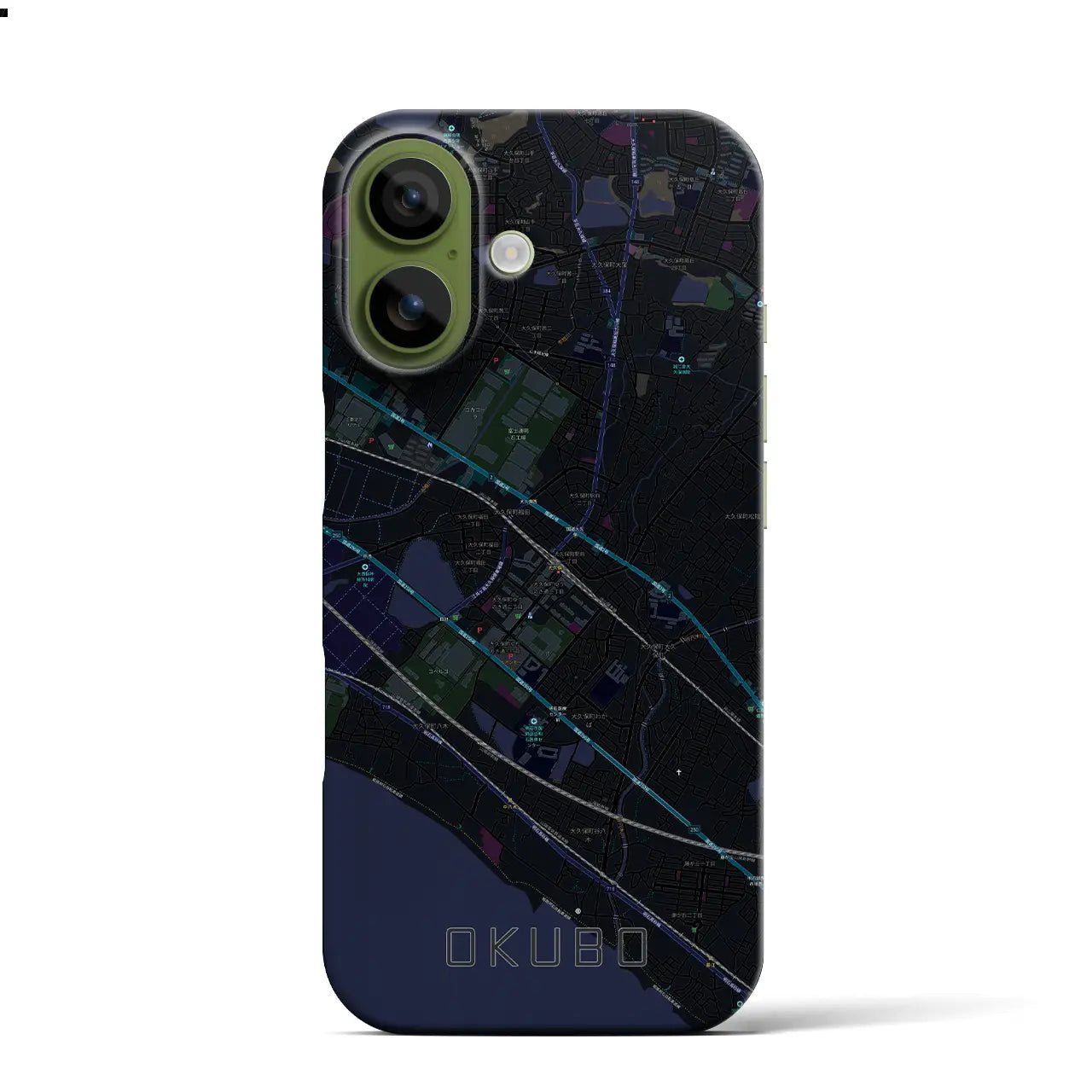 【大久保（兵庫県）】地図柄iPhoneケース（バックカバータイプ）