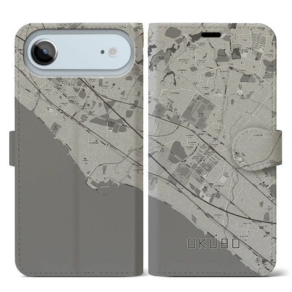 【大久保（兵庫県）】地図柄iPhoneケース（手帳タイプ）