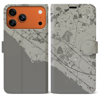 【大久保（兵庫県）】地図柄iPhoneケース（手帳タイプ）