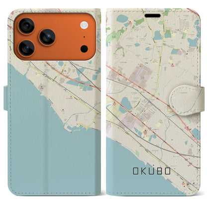 【大久保（兵庫県）】地図柄iPhoneケース（手帳タイプ）