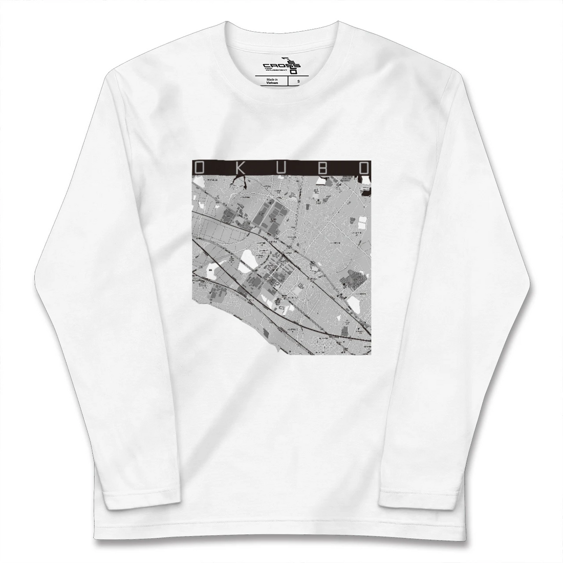 【大久保(兵庫県)(兵庫県)】地図柄ロングスリーブTシャツ