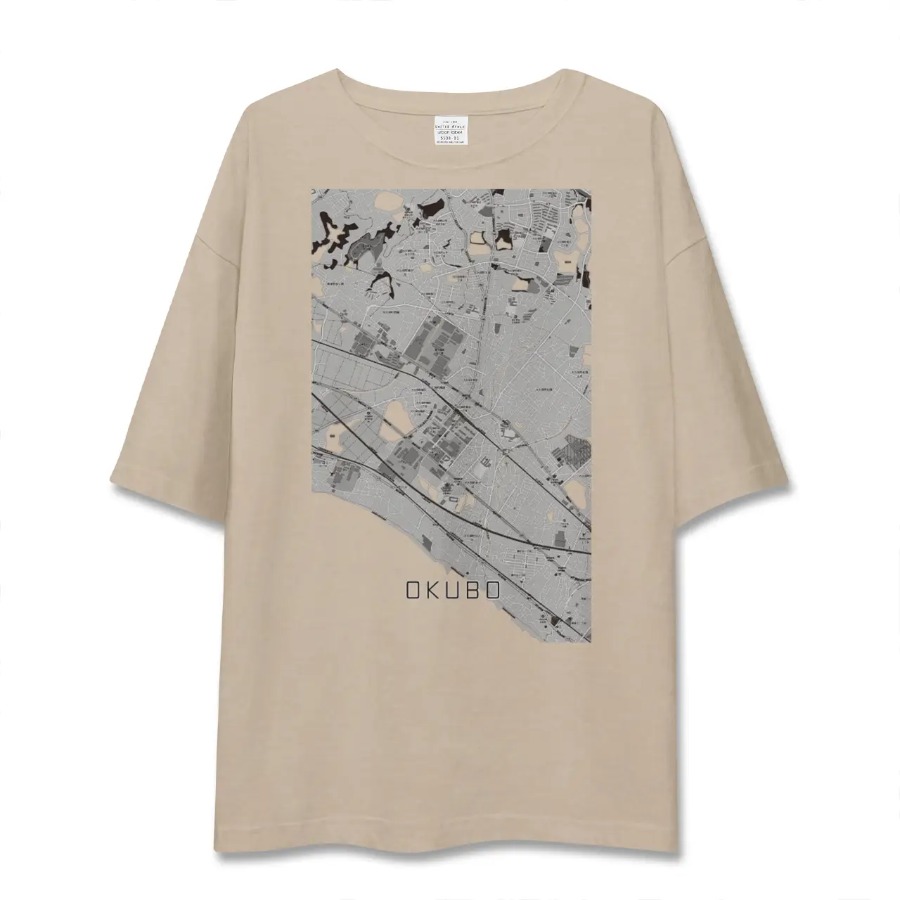 【大久保（兵庫県）（兵庫県）】地図柄ビッグシルエットTシャツ