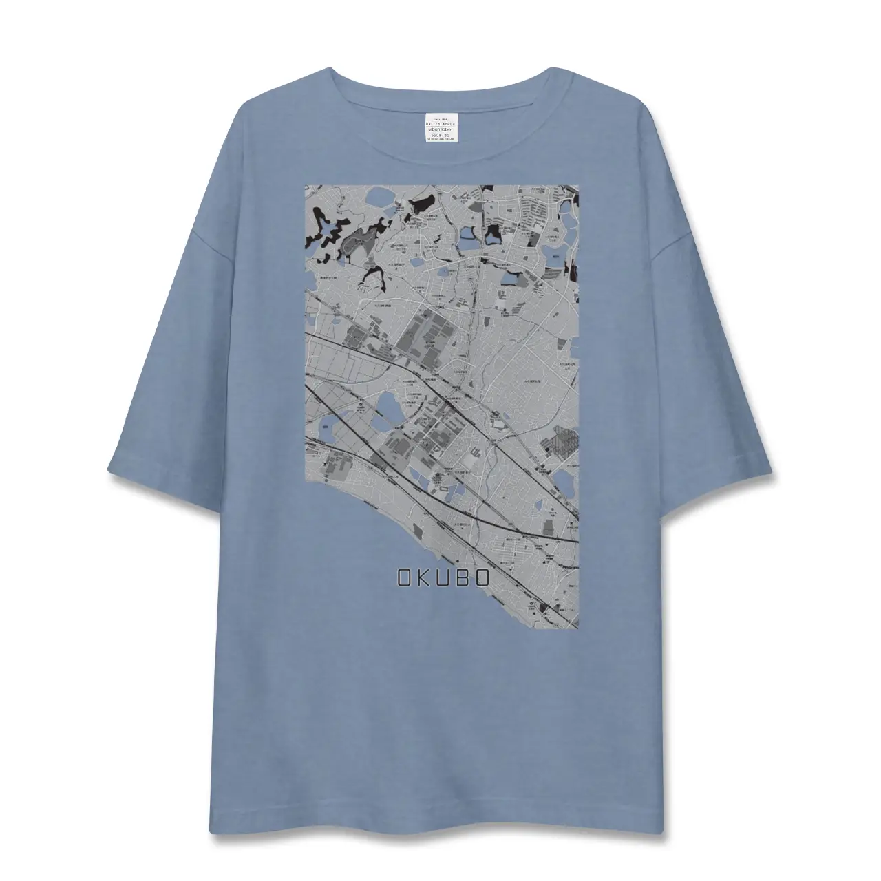 【大久保（兵庫県）（兵庫県）】地図柄ビッグシルエットTシャツ