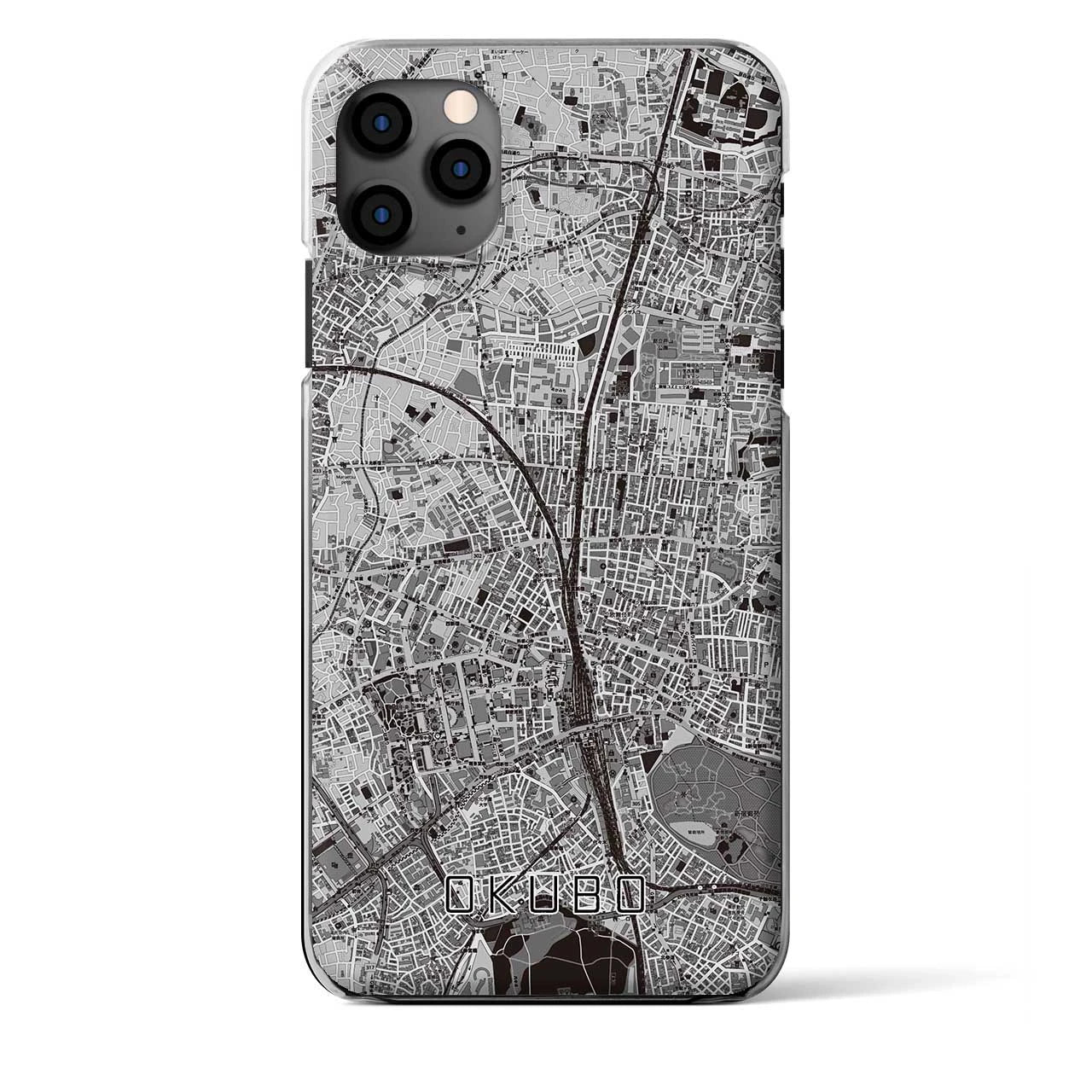 【大久保（東京都）】地図柄iPhoneケース（クリアタイプ）