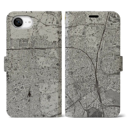 【大久保（東京都）】地図柄iPhoneケース（手帳タイプ）