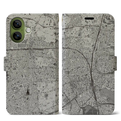 【大久保（東京都）】地図柄iPhoneケース（手帳タイプ）