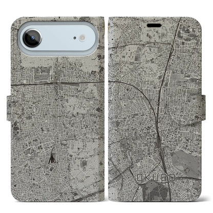 【大久保（東京都）】地図柄iPhoneケース（手帳タイプ）