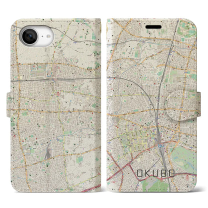 【大久保（東京都）】地図柄iPhoneケース（手帳タイプ）
