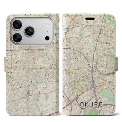 【大久保（東京都）】地図柄iPhoneケース（手帳タイプ）