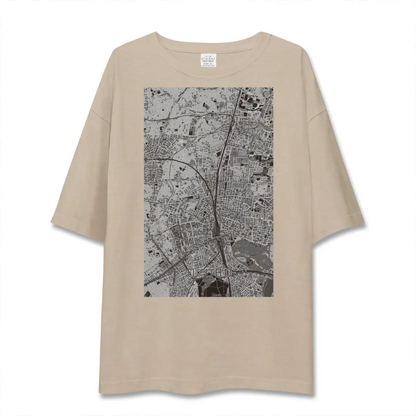 【大久保（東京都）】地図柄ビッグシルエットTシャツ