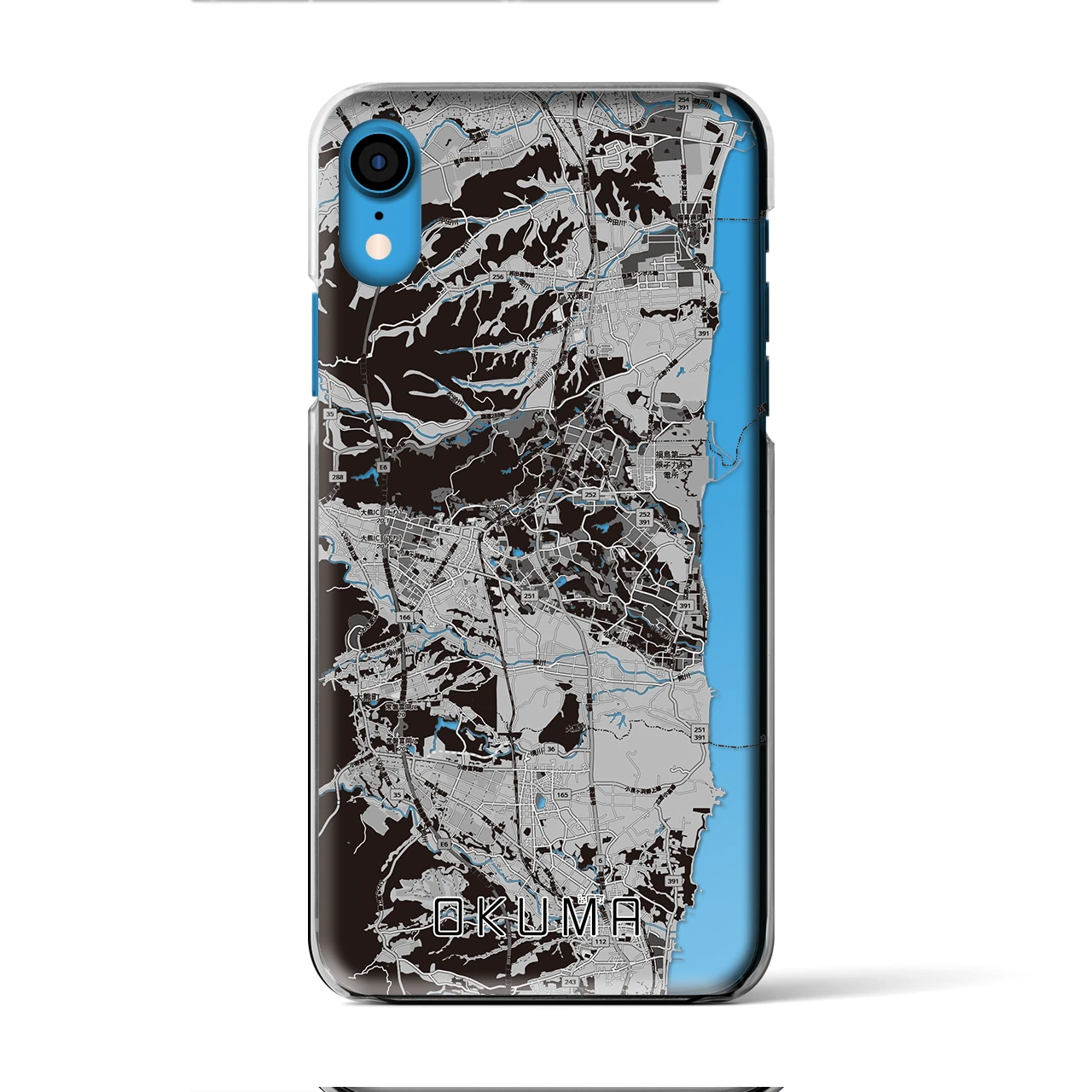 【大熊（福島県）】地図柄iPhoneケース（クリアタイプ）