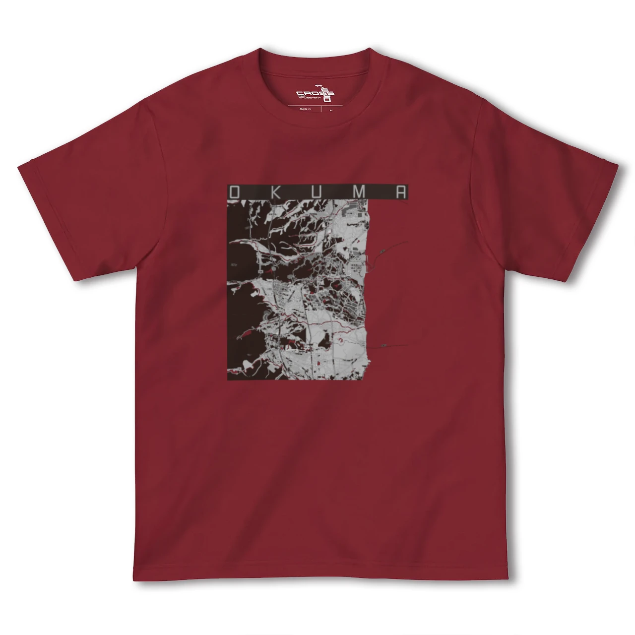 【大熊（福島県）】地図柄ヘビーウェイトTシャツ