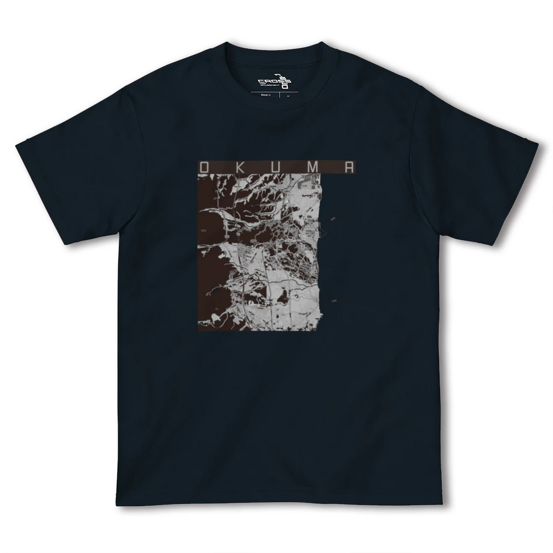 【大熊（福島県）】地図柄ヘビーウェイトTシャツ