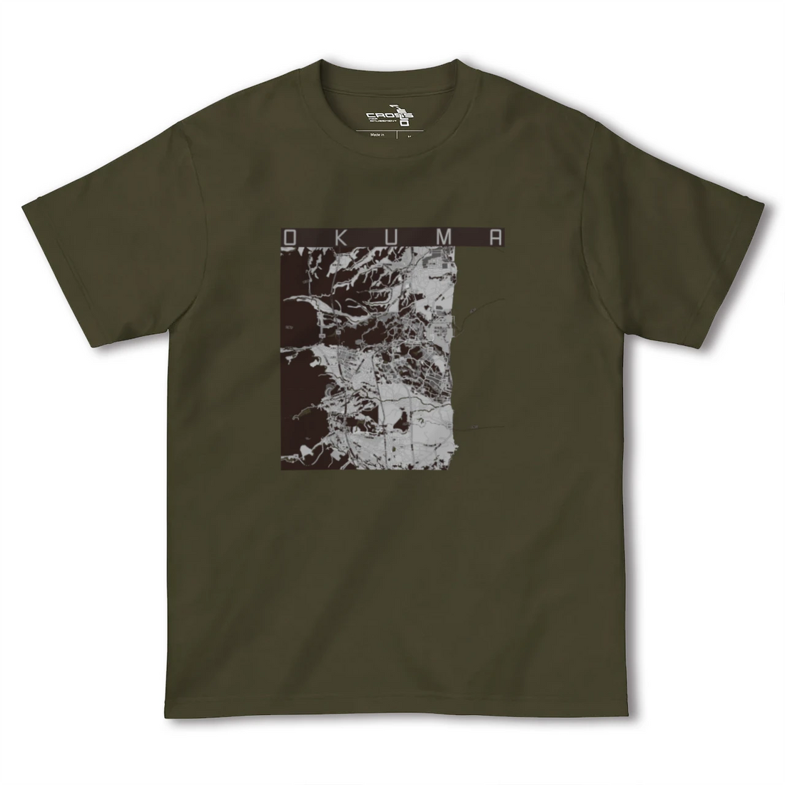 【大熊（福島県）】地図柄ヘビーウェイトTシャツ
