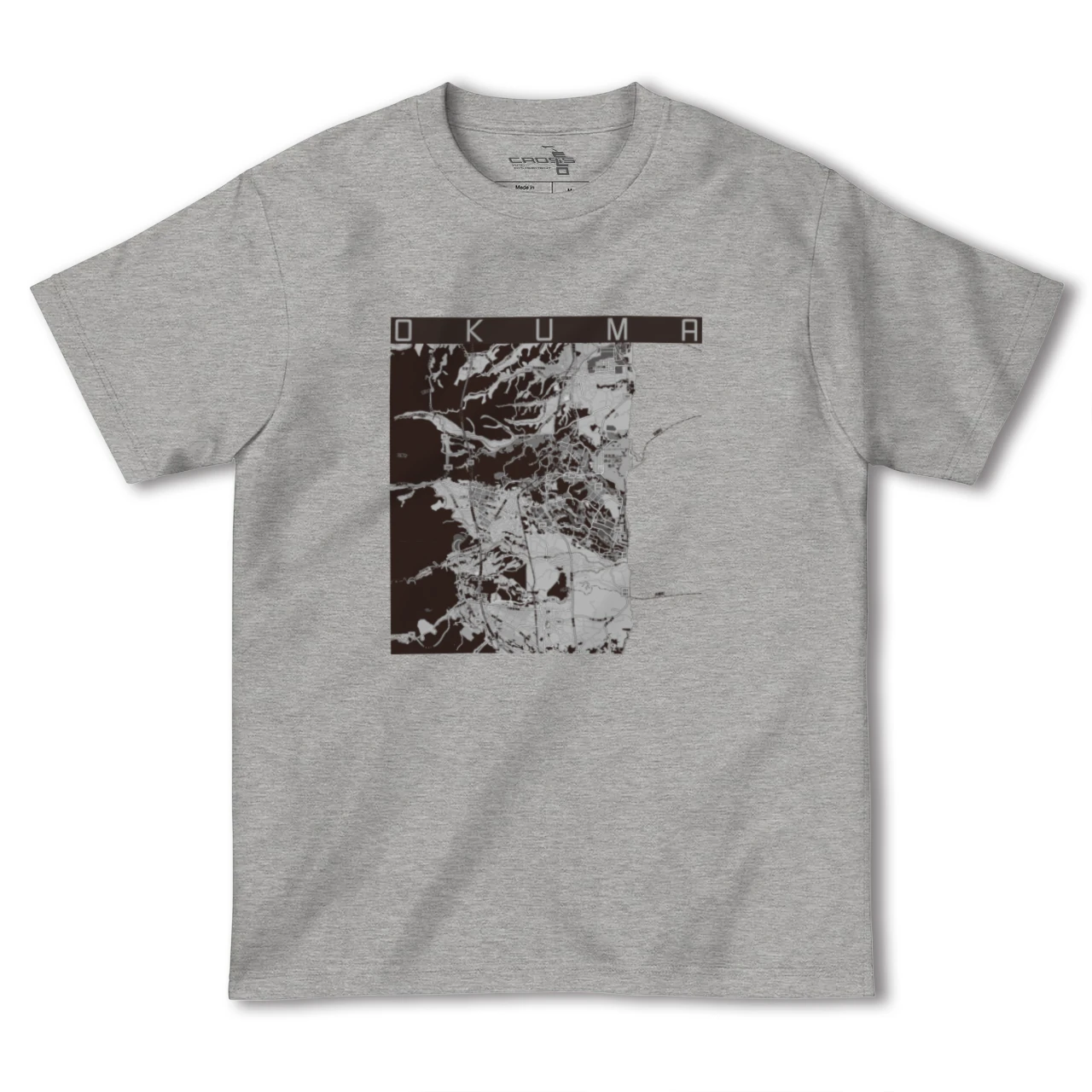 【大熊（福島県）】地図柄ヘビーウェイトTシャツ