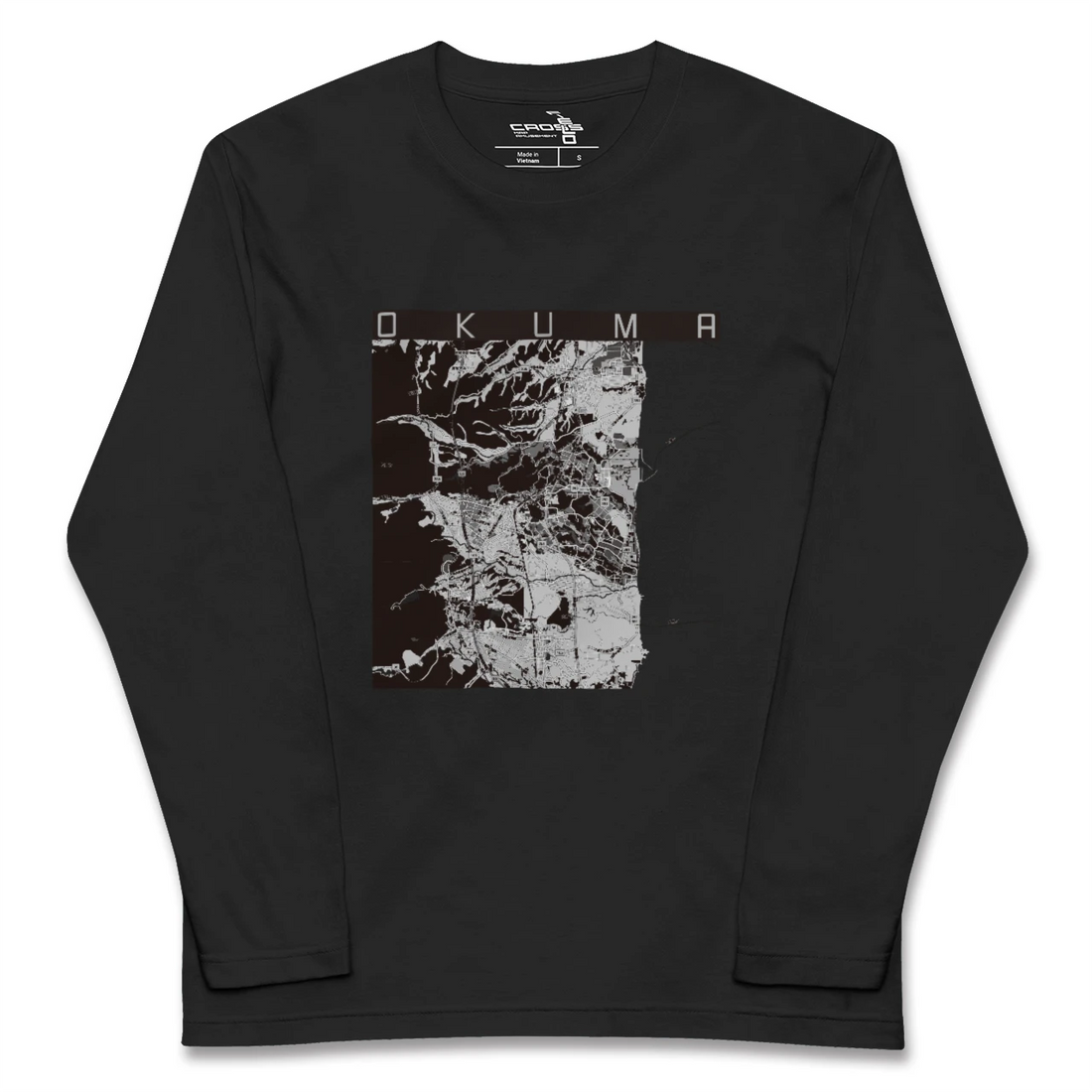 【大熊（福島県）】地図柄ロングスリーブTシャツ
