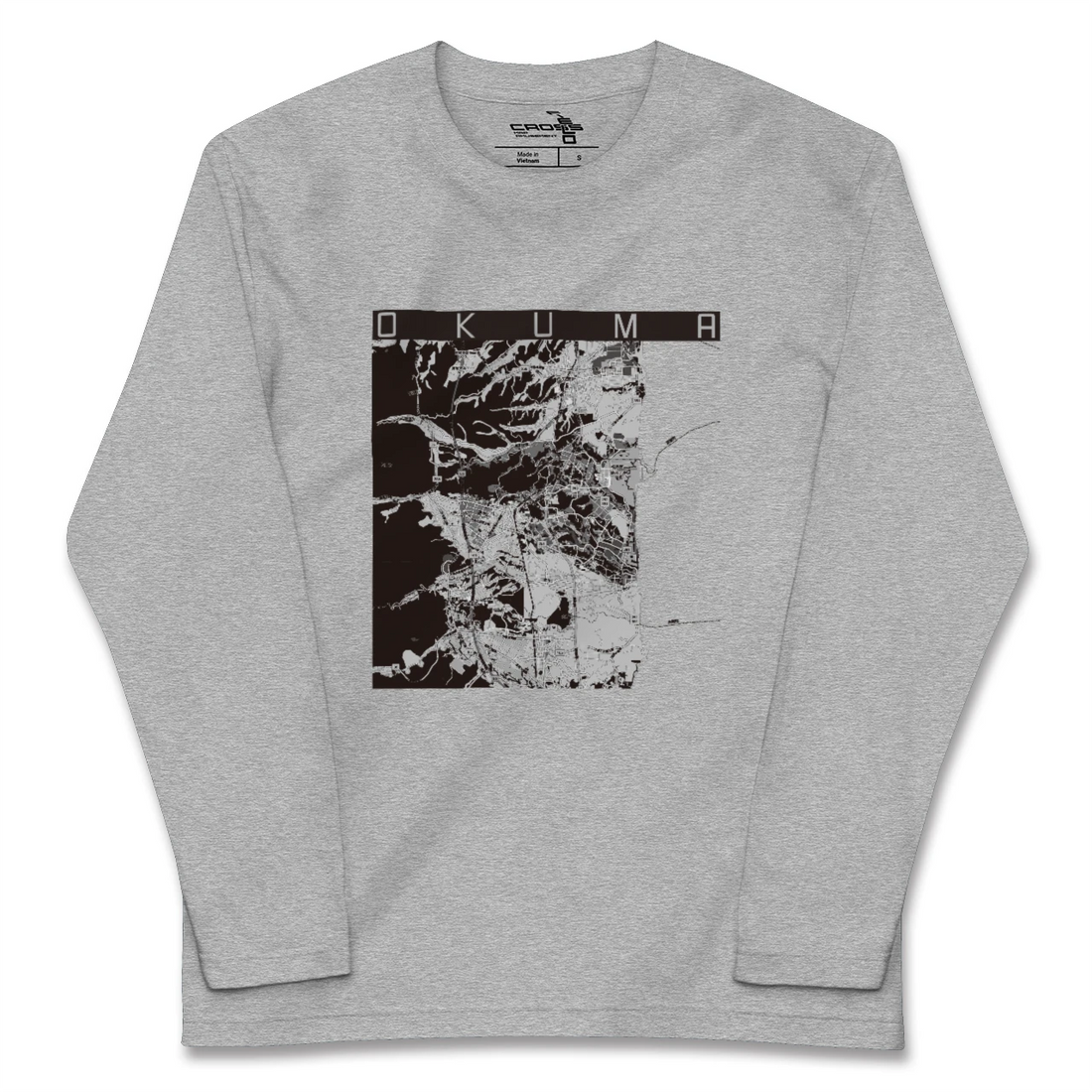 【大熊（福島県）】地図柄ロングスリーブTシャツ