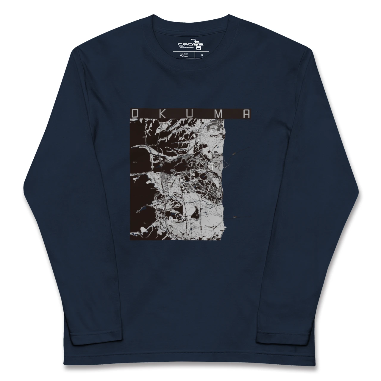 【大熊（福島県）】地図柄ロングスリーブTシャツ