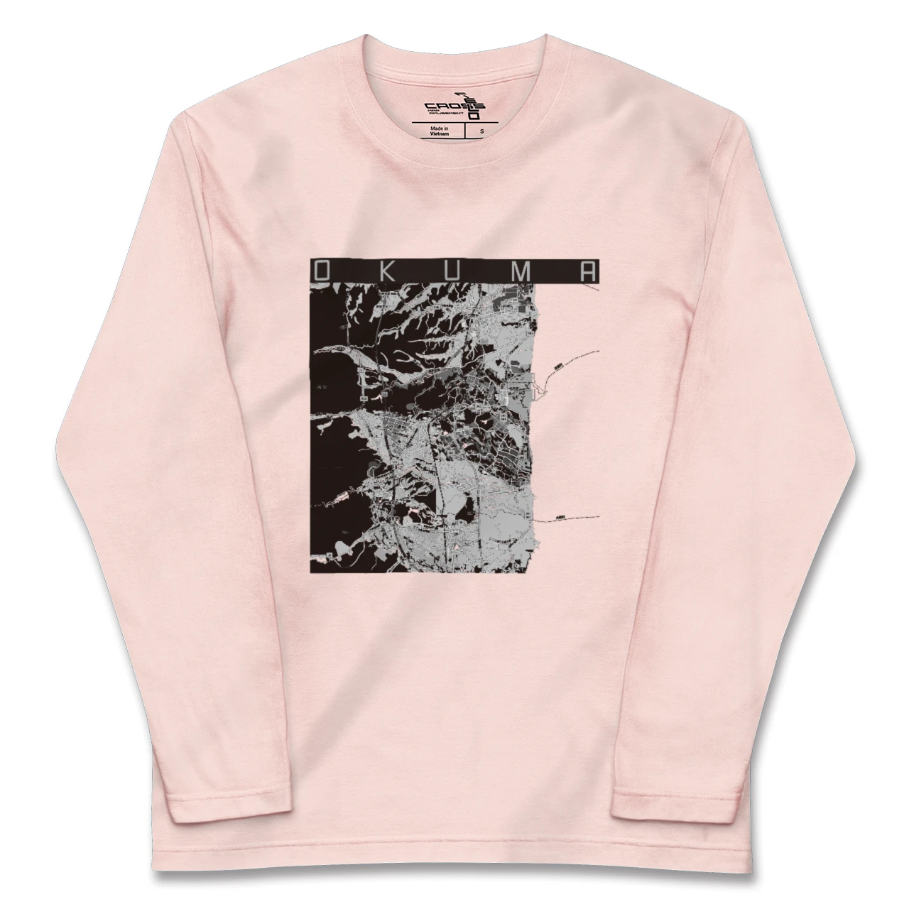【大熊（福島県）】地図柄ロングスリーブTシャツ