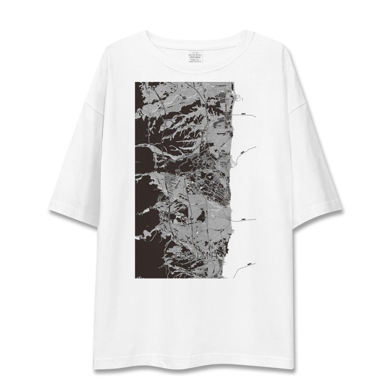 【大熊（福島県）】地図柄ビッグシルエットTシャツ