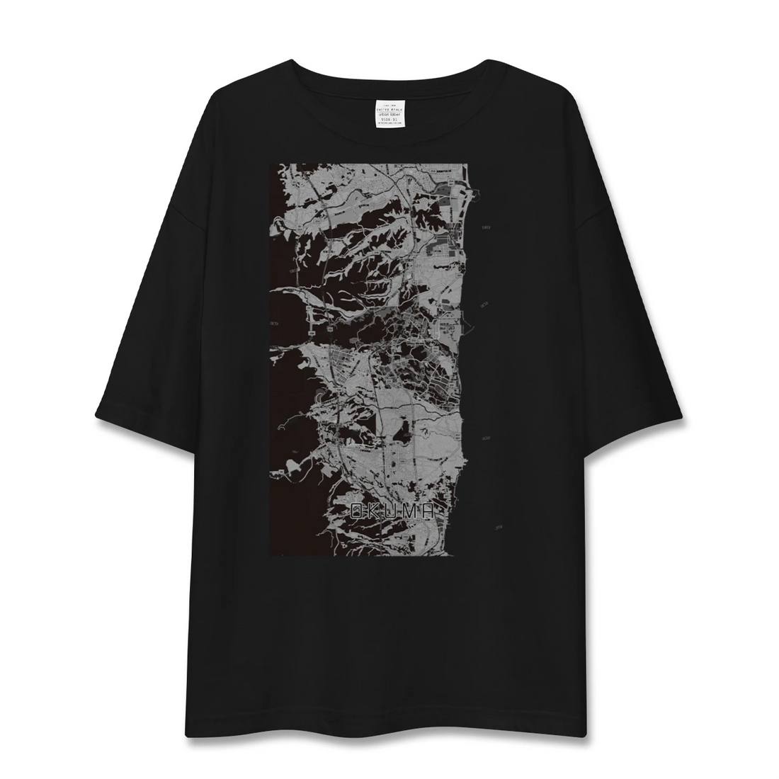 【大熊（福島県）】地図柄ビッグシルエットTシャツ