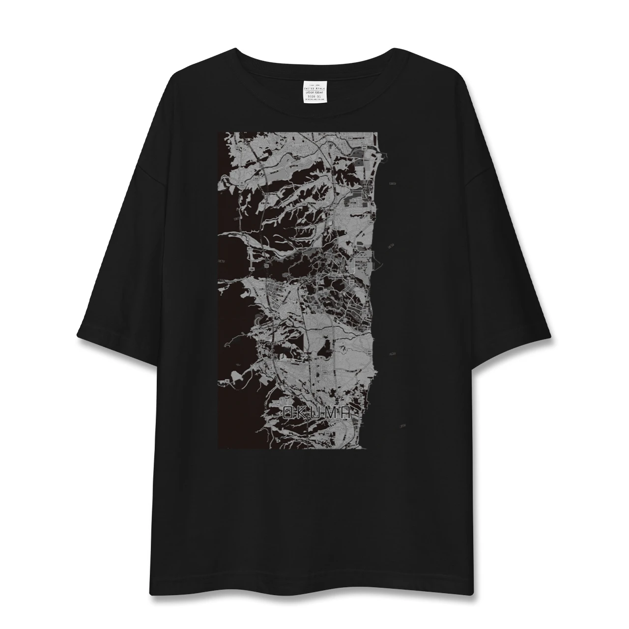【大熊（福島県）】地図柄ビッグシルエットTシャツ