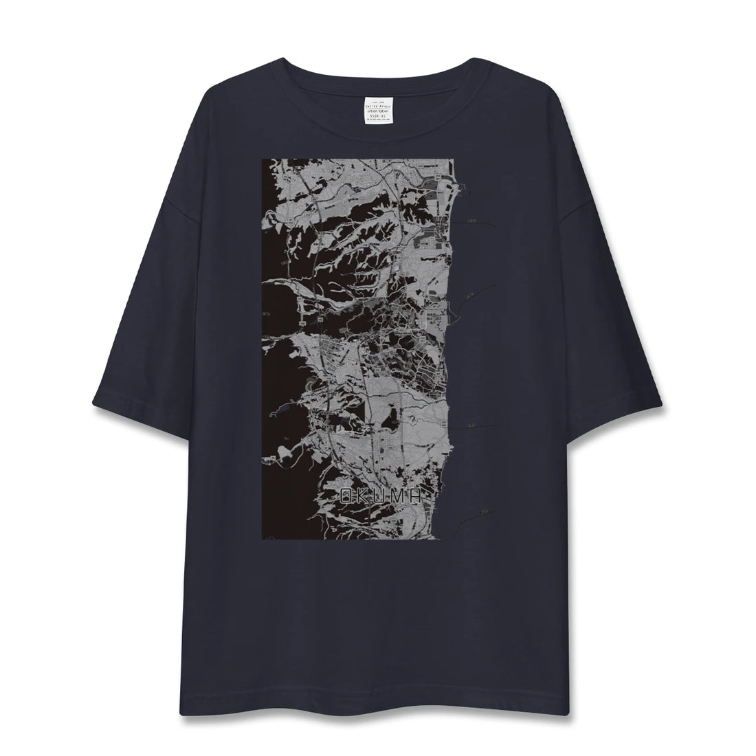 【大熊（福島県）】地図柄ビッグシルエットTシャツ